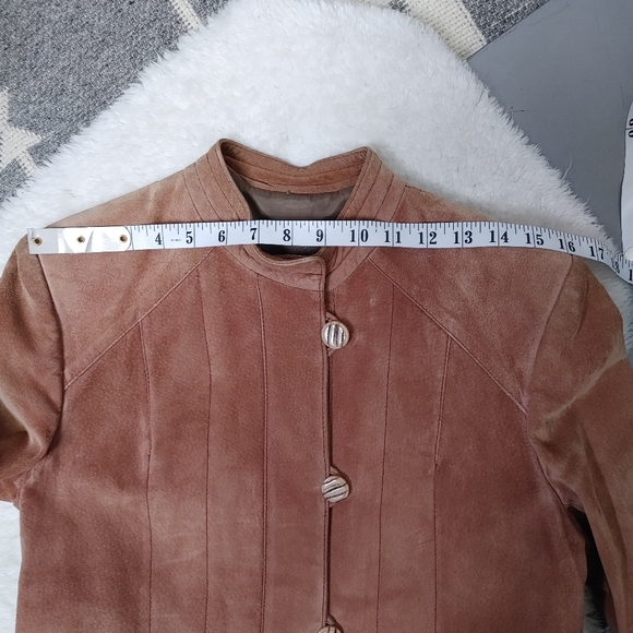 Vintage Lanvin suede leather belted jacket size M - Picture 13 of 16